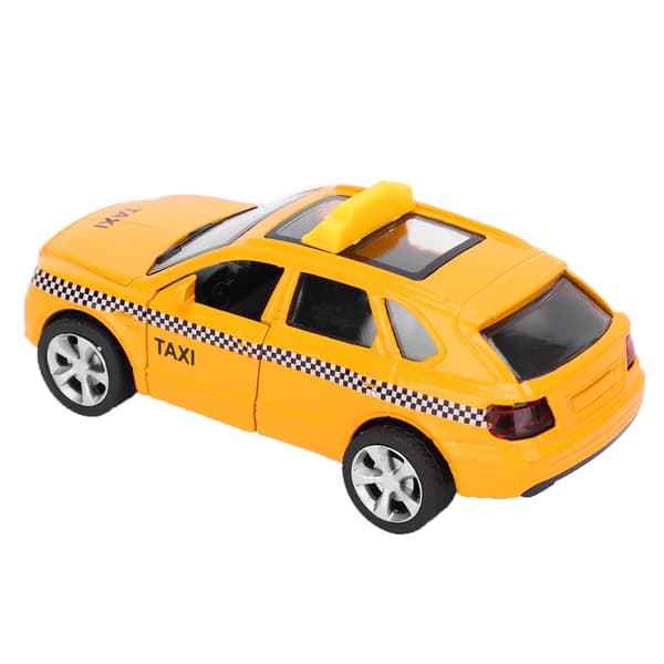 1:32 Legetøjsbil Legering Taxi Model Simulation Lyd Lys Kabine Model Træk Tilbage Børnegaver#2