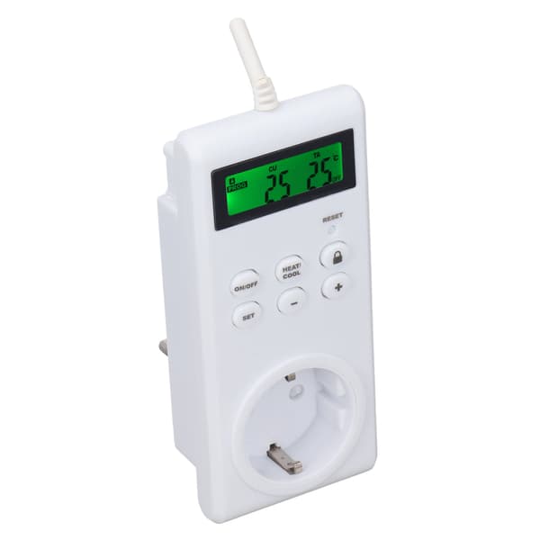 Trådløs Programmerbar Termostatuttak Automatisk Temperaturkontroller Sokkelbryter EU-plugg 230V