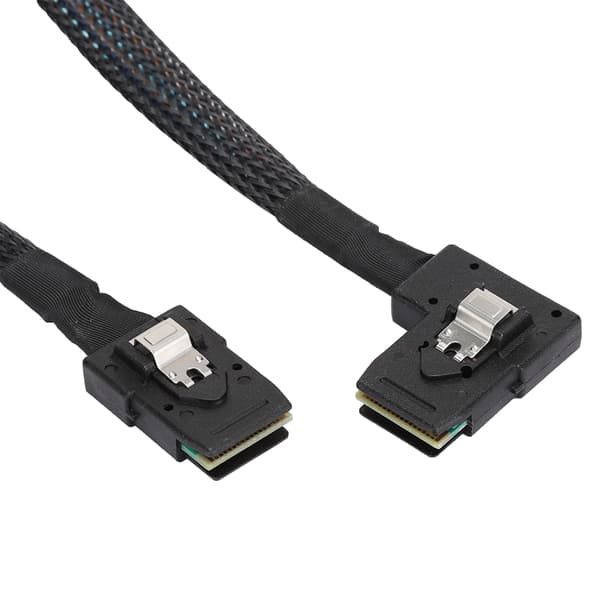 MINI SAS 36P 0,8 Meter Sprøjtestøbning SFF-8087 Højre Vinkel Albue til SFF-8087 Harddisk Kabel
