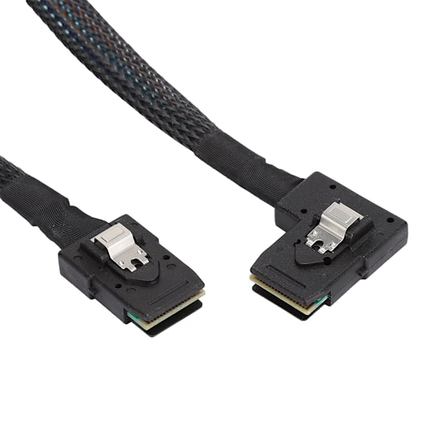 MINI SAS 36P 0,8 Meter Sprøytestøping SFF-8087 Rett Vinkel Albue til SFF-8087 Harddisk Kabel