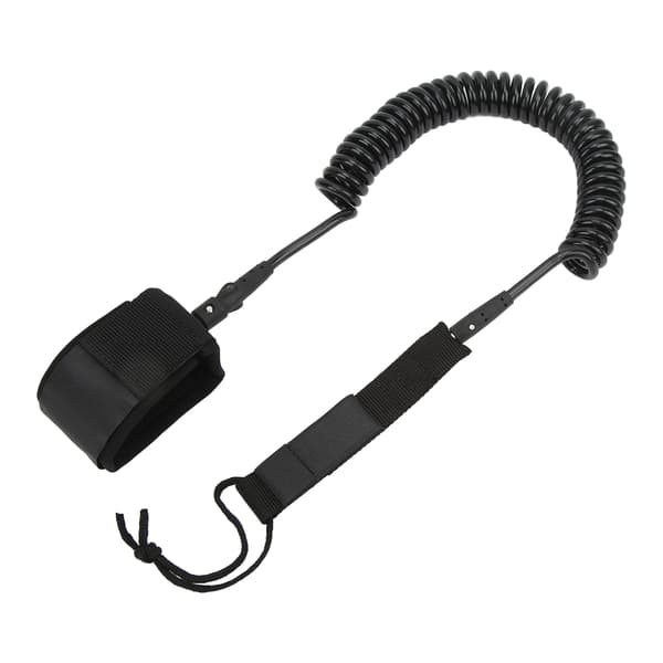 Høj Elasticitet TPU Sort Justerbar Coiled Surfbræt Leash til Paddleboards Longboards 11ft 3.35m
