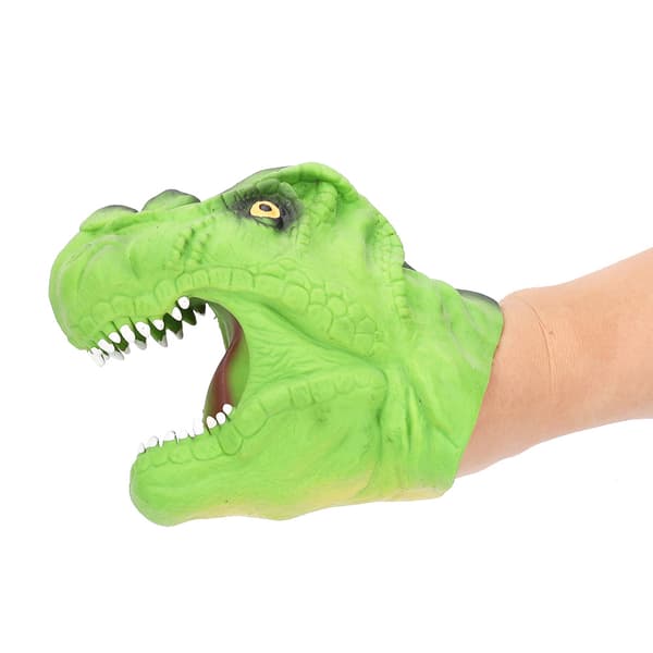 Hög Simulation Tecknad Dinosaurie Handdocka Handskar Berättande Leksak Grön