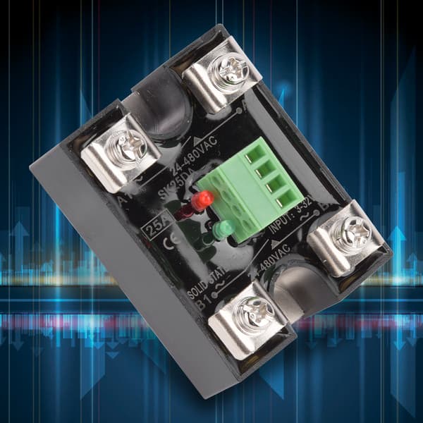 BERM Solid State Relay Dual Channel DC Control Dual Channel AC Single Phase SSR 24-480VAC (25A(BERM-SK25DA))
