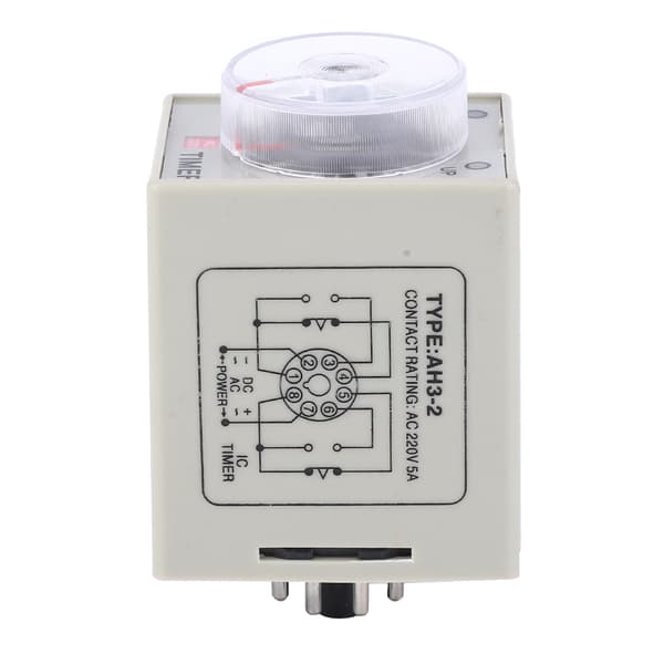 AH3 2 Tidsrelæ Mini Forsinkelseskontroller Timer AC 220V Automatisk Kontrolsystem 60S