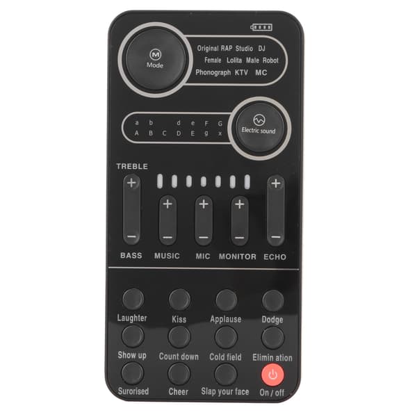 Bærbar Bluetooth 5.3 Stemmeforvrenger Multifunksjonelle Effekter Mini Live Lydkort for Gaming Livestreaming
