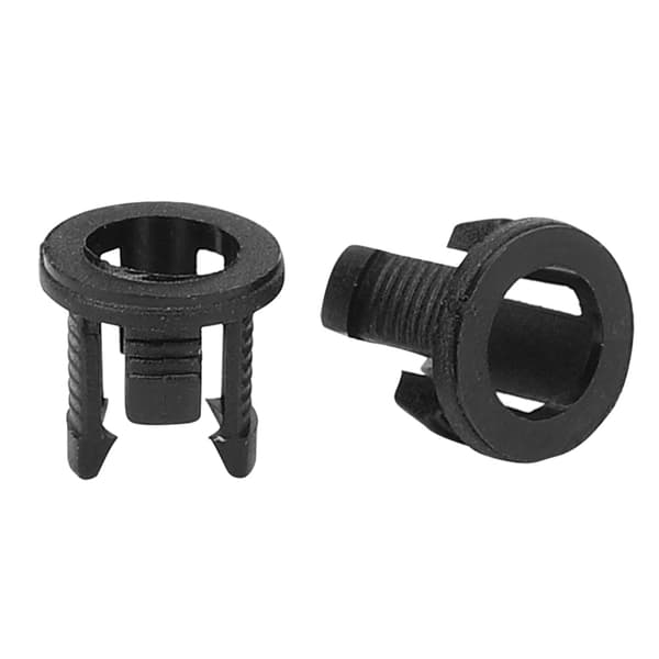 5 mm musta muovinen LED-pidike - 200 kpl pakkaus