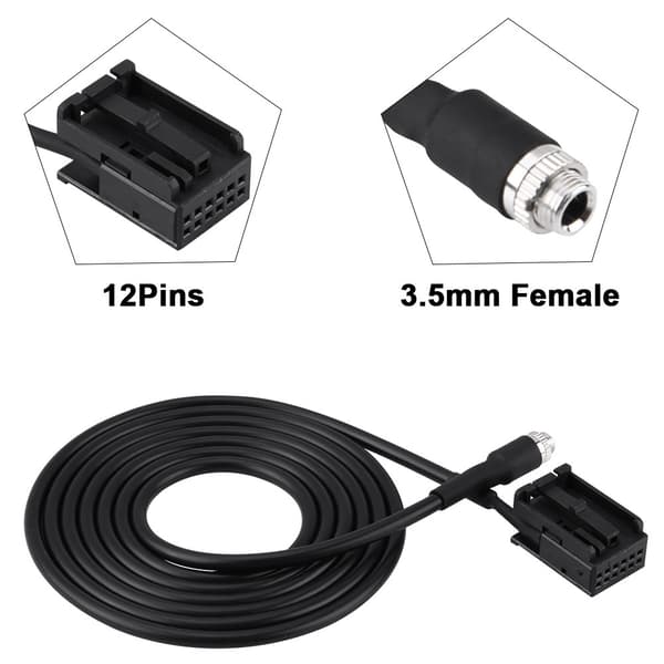 6000 CD MP3 Audio Input Aux Kabel Adapter til Ford Focus Mondeo med Fjernelsesværktøjsnøgler