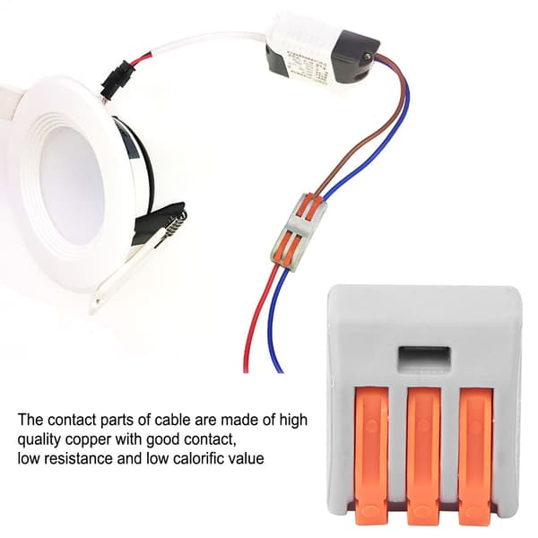 100 st PCT213 Snabb Kopplingsplint 3-portars Terminalblockadapter