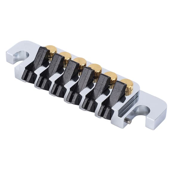 Gitar Tune Roller Saddle Bridge Tailpiece med 2 Studs Elektrisk Gitar Tune Bridge Tailpiece Stop Bar for LP