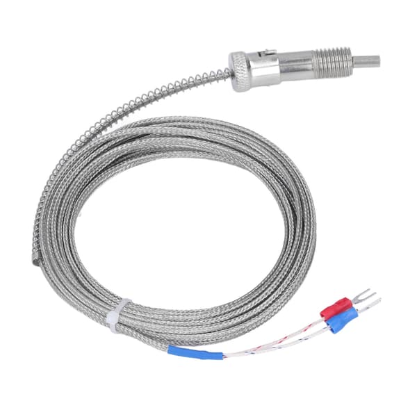 K Typ Termoelement Kompressionsfjäder Temperatursensor Sond 0-400C M12 5m