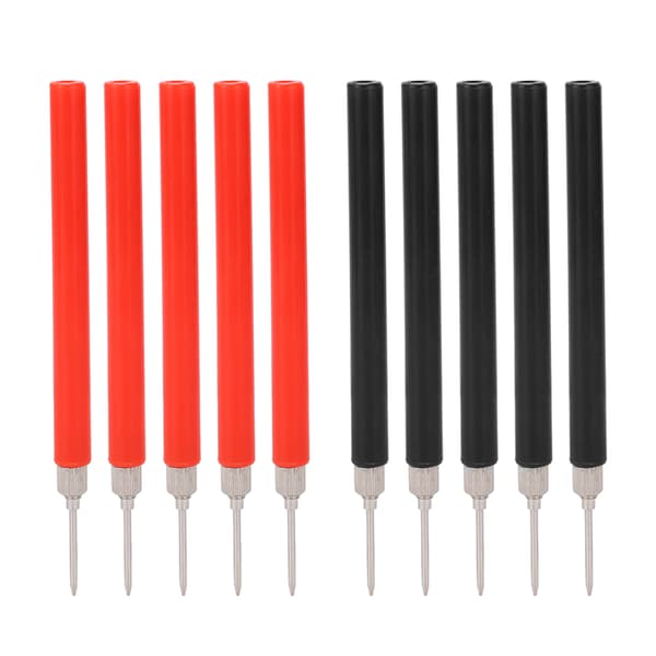Rød Sort Test Probe Pin DIY Skrueforbindelse Universal Multimeter Testledning Nål Kredsløb
