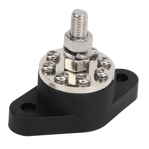 Distributionsstuds Samlingspunkt Sort 3/8in 300A Transparent Dæk Motor ATV Elektrisk Udstyr