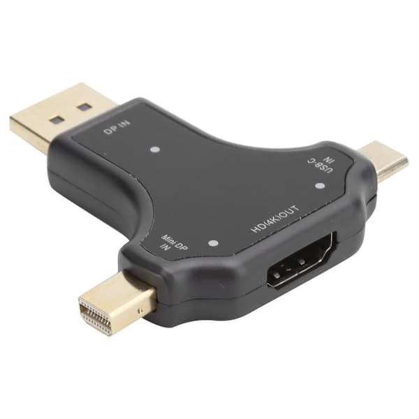 3-i-1 Multifunksjonsadapter HD DP Mini DP til HDMI-konverter for bærbart tilbehør D63A