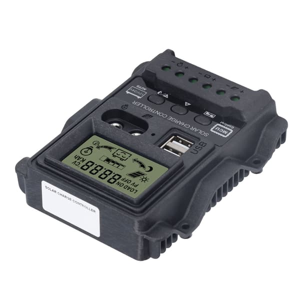 Dual USB Solar Charge Controller ABS LCD-display PWM-opladning 12V 24V 20A 260W 520W Lysstyring
