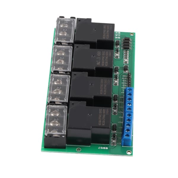 Højtydende firevejs relæmodul kontrolpanel optokobler isolation 30A YYG‑4 DC12V