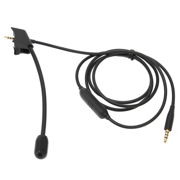 Bom-mikrofon Brusreducering Mute Kontroll Ljudkabel för QC35 II Gaming Headset