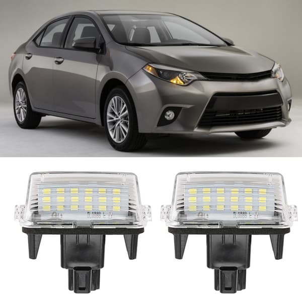 1 Par LED Nummerplåtslampa Passar Toyota Corolla 2014