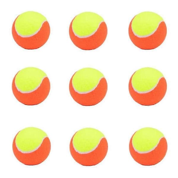 9 stk. elastiske strandtennisbolde af høj kvalitet i gummi