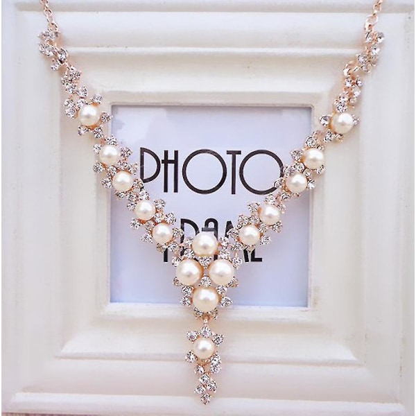 Mode nyckelbenet briljant diamant kristall halsband Berlocker hänge halsband H