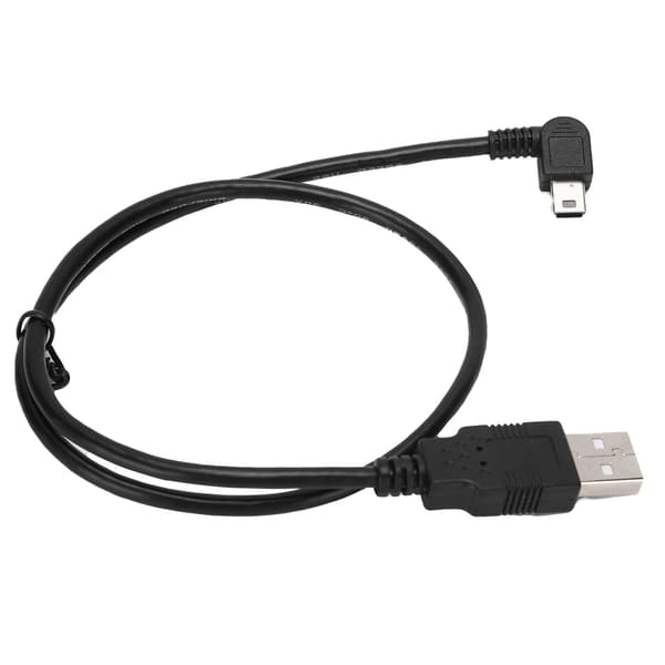 USB A til Mini B Hann til Hann Venstre Vinkel Albue Strømforsyning Ladekabel for PC
