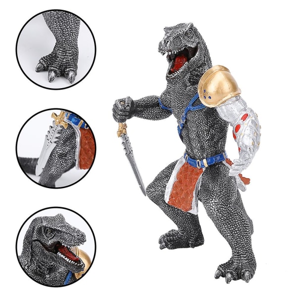 Modell Leketøy-Solid Dinosaur Warrior Ornament-Perfekt gave-JZD063 Tyrannosaurus Rex Warrior