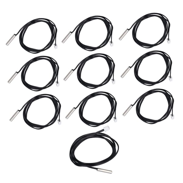 10 stk. NTC termistor temperatursensor probe 5x25mm sylindrisk hode 5K B3470