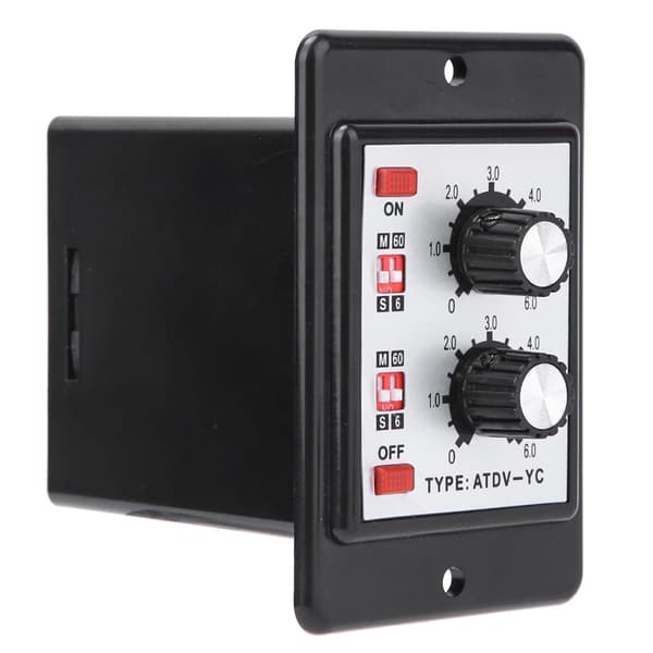 ATDV YC 6S 60M DC 24V On Off Twin Timer Relæ Knap Kontrol Tidsafbryder