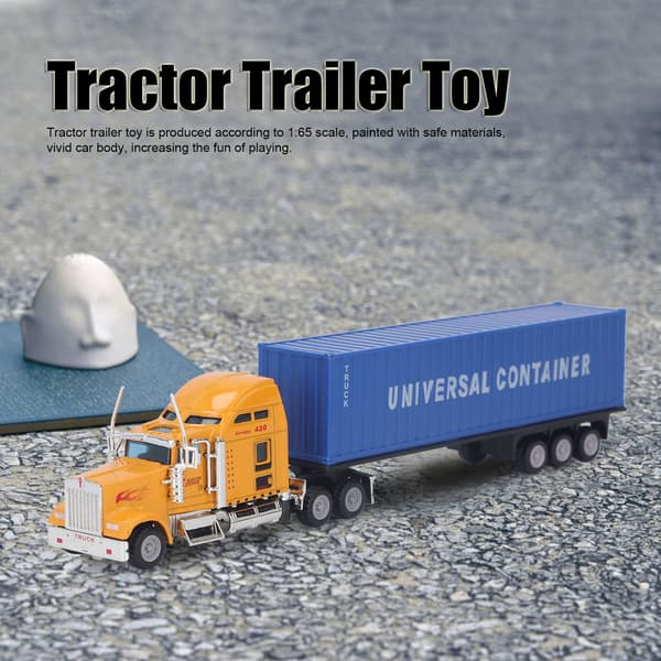 Leketrailer for containerbil, legeringsskall, modell for barn