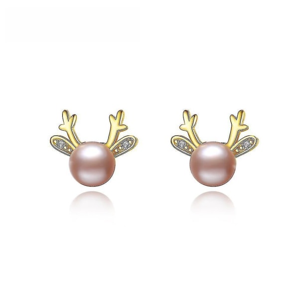 ørestikker Små gevirer S925 Perle Ornament Øreringe Til Bold
