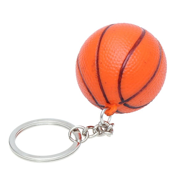 4 cm:n stimuloitu koripallo-avainnippu, urheilullinen avaimenperä, matkamuisto auton ripustuskoristeeseen, joululahja (oranssi sileä pinta)