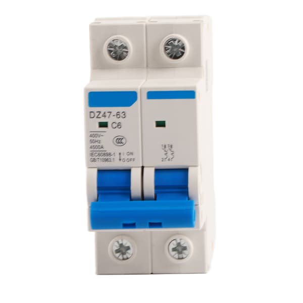 DZ47 63 2P Mini Strømbryter 400VAC 6A