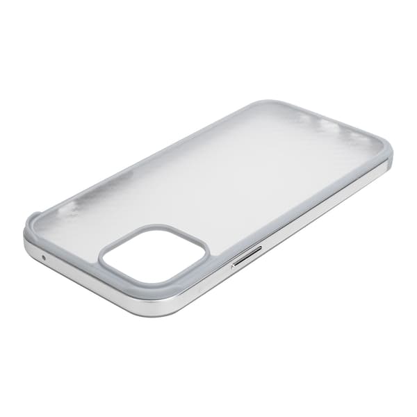 SULADA Fiber Texture Metallram Helfodral för iPhone 12 Pro Elegant Silver