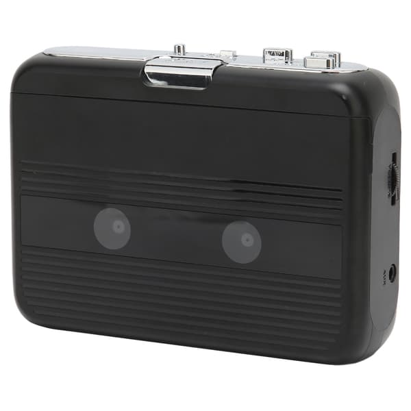TON007B Bluetooth Kassetteafspiller med Auto Reverse Stereo Hovedtelefonfunktion Sort