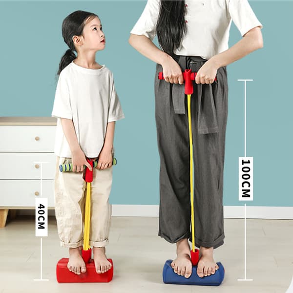 Blå skum Pogo-stav til børn Udendørs balancetræning Let greb Hoppelegetøj