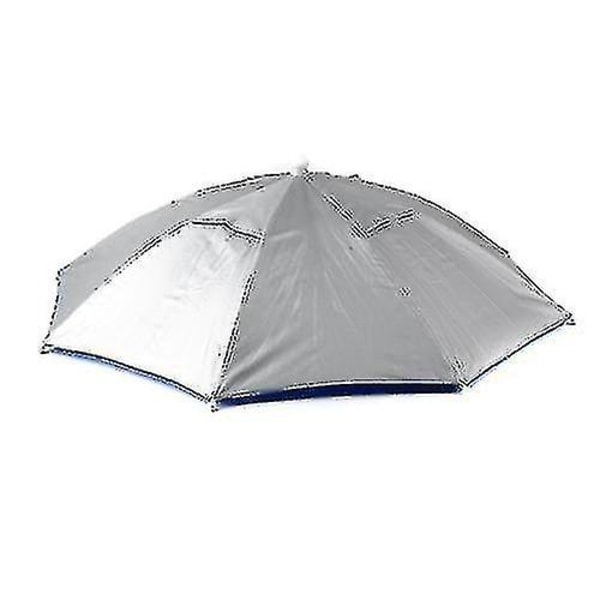 Hmwy-foldbar Udendørs Sport Golf Fiskeri Jagt Camping Sun Brolly Paraply Hat Kasket Blå