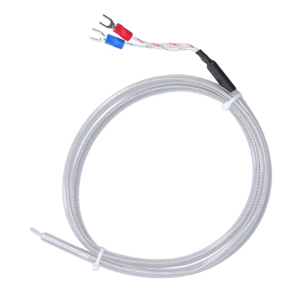 BERM K Type Termoelement Høy Nøyaktighet PT100 Temperaturtransduser Probe 0‑200℃ 1 Meter Lengde