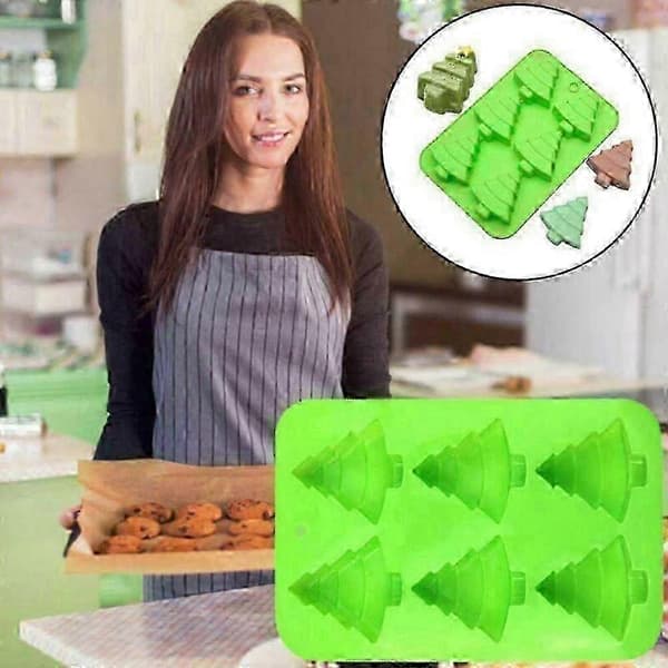 Juletre Silikonform Sjokoladekake Bakevoks Isbrettform Green