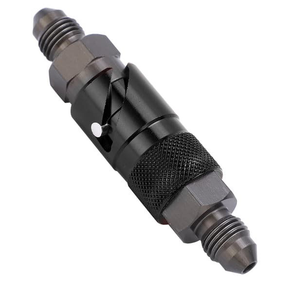 Bromsledning Snabbkoppling Adapter Aluminiumlegering Montering för Oljebränslevätskeslang Svart