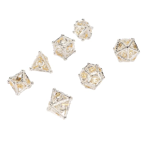 7 stk. Multi Sided Terningesæt Komfortabel Håndfølelse Stærk Slidstærk Hul Polyhedral Terning