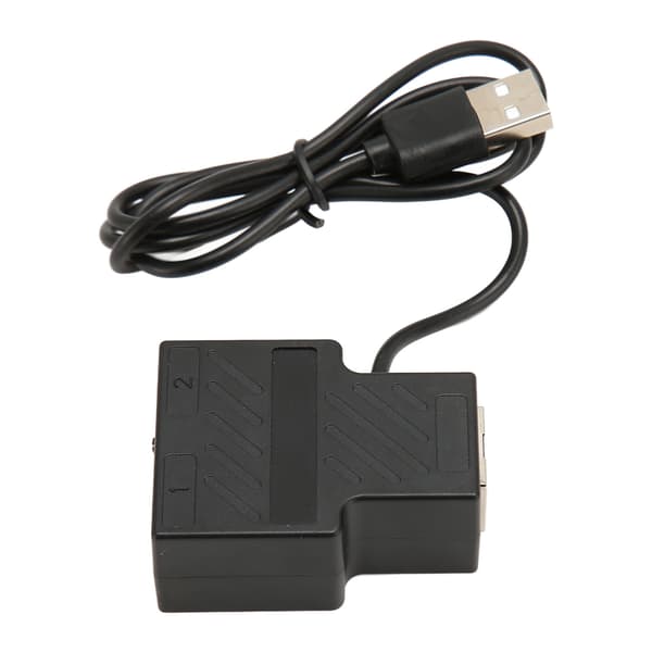 100 Mbps Ethernet Splitter RJ45 1 til 2 Højhastigheds Adapter med USB Strømkabel