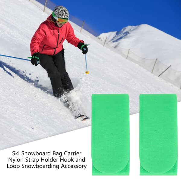 Skibrett Bag Bæreveske Nylon Stropp Holder Borrelås Snowboard Tilbehør (Grønn)