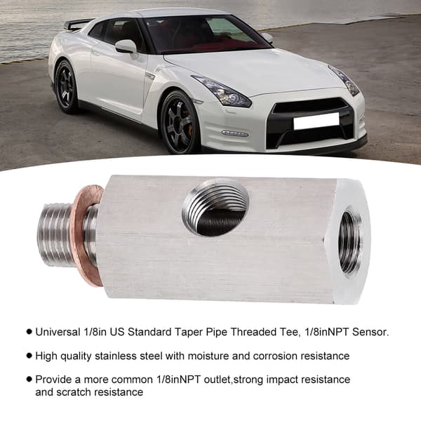 Turboadapter Oljetrykkssensor T-stykke 1/8in NPT Hun M9 Han & Hun