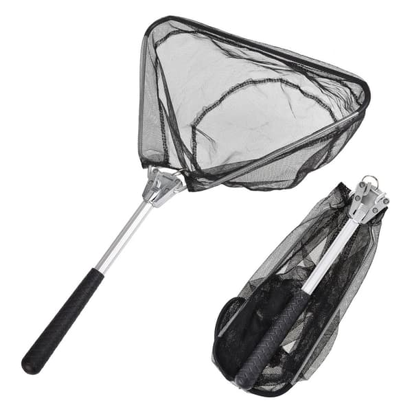 Vikbar Fiskhåv med Nylon Mesh Triangulär Design för Fångst och Frisläppande