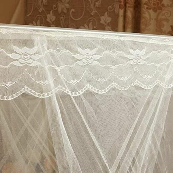 Hyttysverkko, kehyksetön romanttinen prinsessapitsi katos hyttysverkko queen-size-vuoteelle (120*200cm)