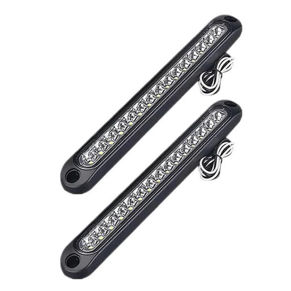 Universell 15 LED Bremselys Energibesparende Kjørelys Baklys for Bil Lastebil White 2pcs