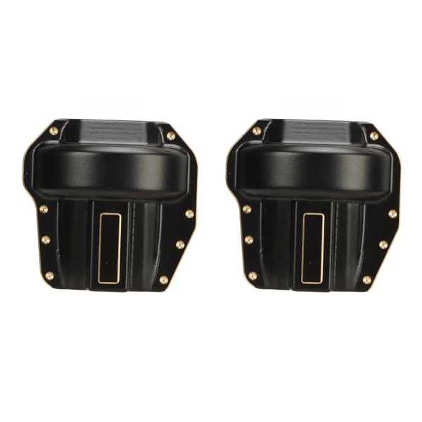 2 stk. RC Diff Cover Sort Rustfri Slidstærk til Axial 1/10 SCX10 III SCX10 PRO Aksel