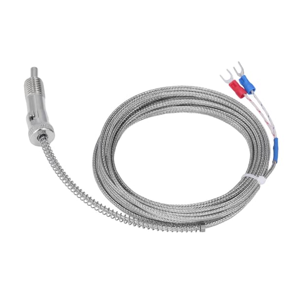 K Typ Termoelement Kompressionsfjäder Temperatursensor Sond 0-400C M12 5m