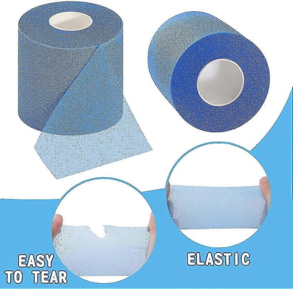 3 stk. Atletisk Forbindingstape til Sport, Forbindingstape 7 cm x 27 meter blue