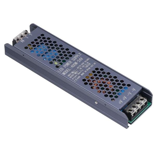 LED Switching Strømforsyning Driver 400W AC175‑250V til 24V 16.6A Magnetisk Lystransformator Sort Lang Stribe