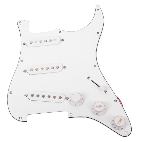 Elgitarr Pickup Single Coil Klart Ljud 11 Hål Förkopplad Pickup Ersättning Vit